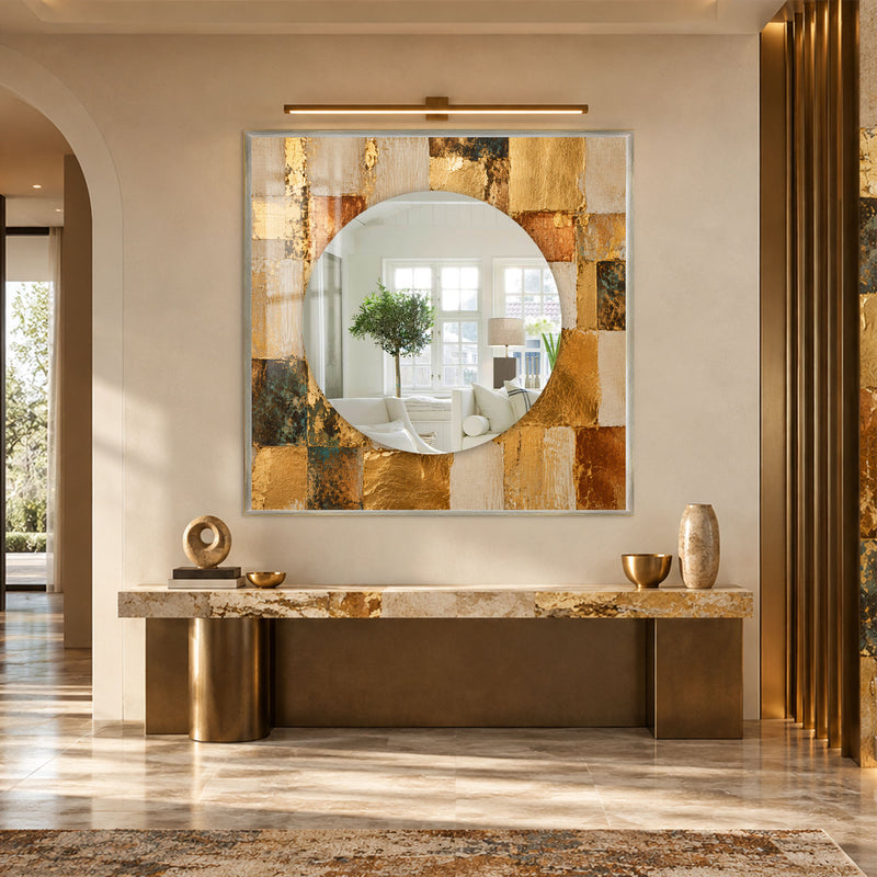 Gilded Mosaic with white frame