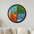 Tree of Four Seasons with black frame