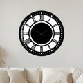 Classic Roman Numerals with black frame