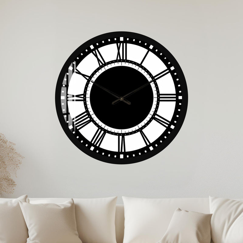 Classic Roman Numerals with black frame