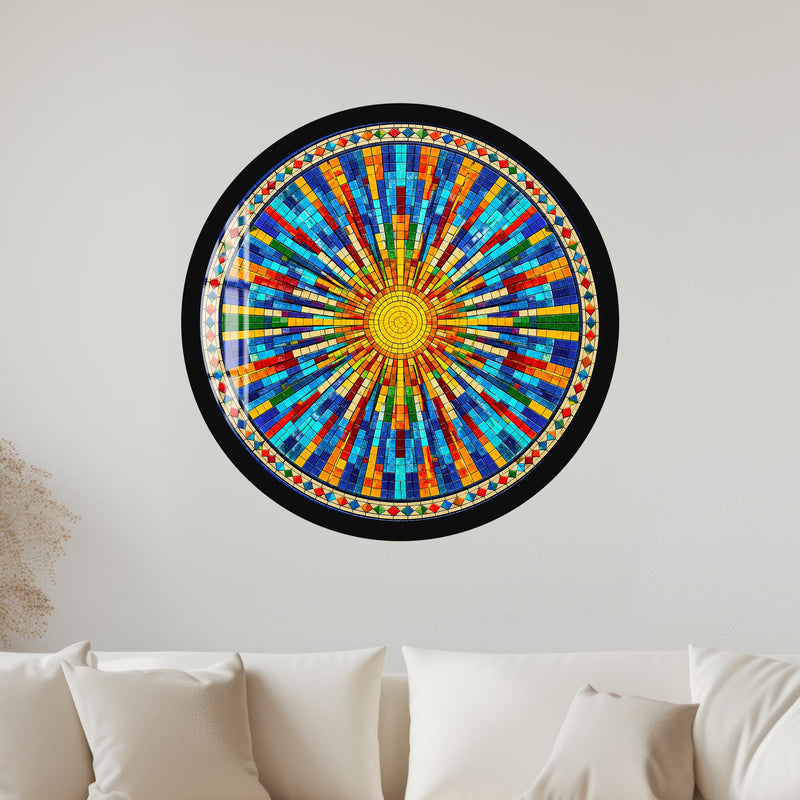 Solar Mosaic Rays with black frame