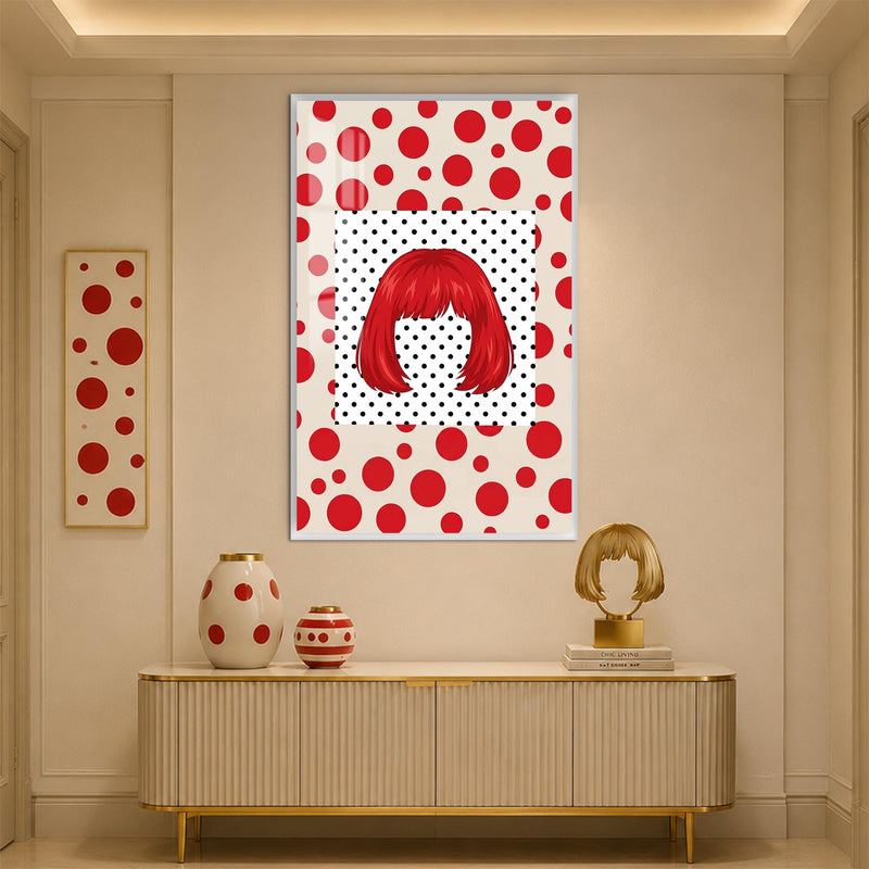 Crimson Bob Pop with white frame