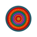 Rainbow Lotus Mandala product shot on white background