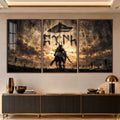 Wolf Warrior with walnut frame
