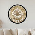 Ottoman Tughra Floral Plate with black frame