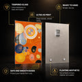 Radiant Spiral Harmony — tempered glass, ultra HD print, ready to hang