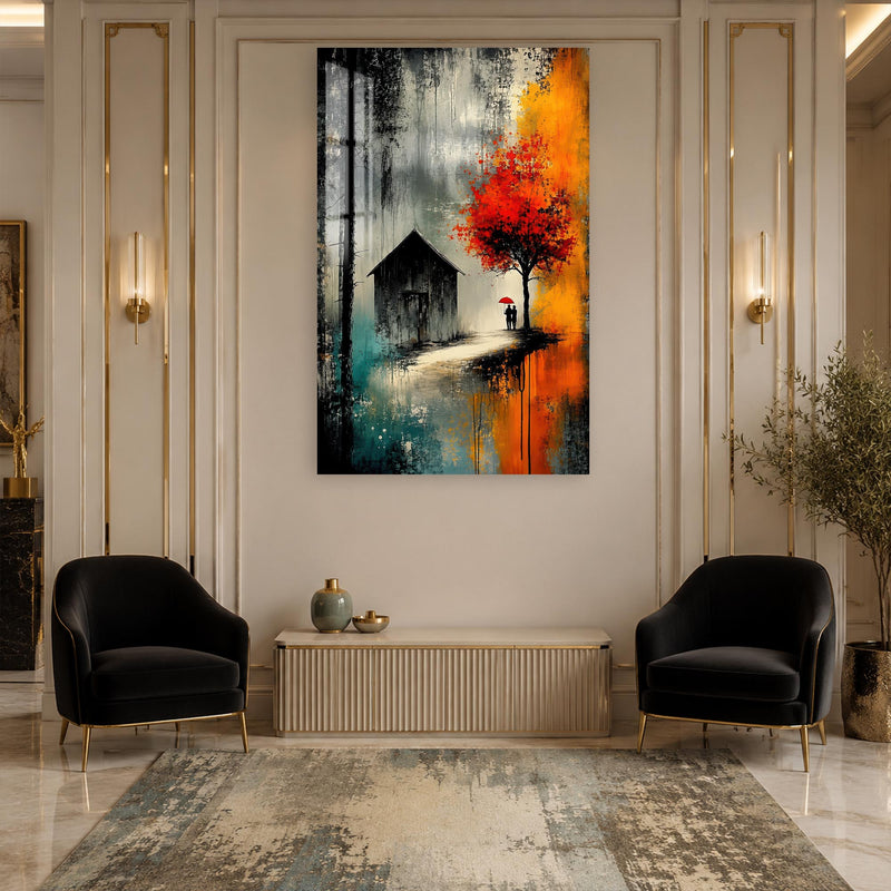 Couple Beneath Autumn Tree lifestyle view