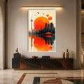 Artronauts Glass Print 12x18 cm | 4.7"x7.1" / White Toronto Sunset Glass Wall Art
