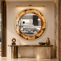 Golden Timber Rings with gold frame