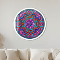 Pink Jewel Mandala with white frame