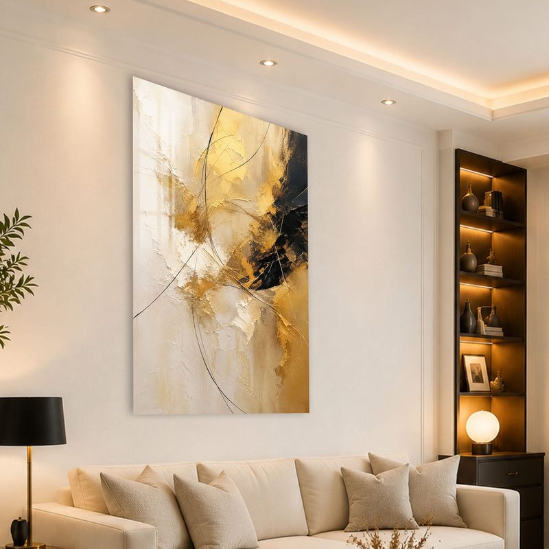 Artronauts Glass Print Golden Arc Glass Wall Art