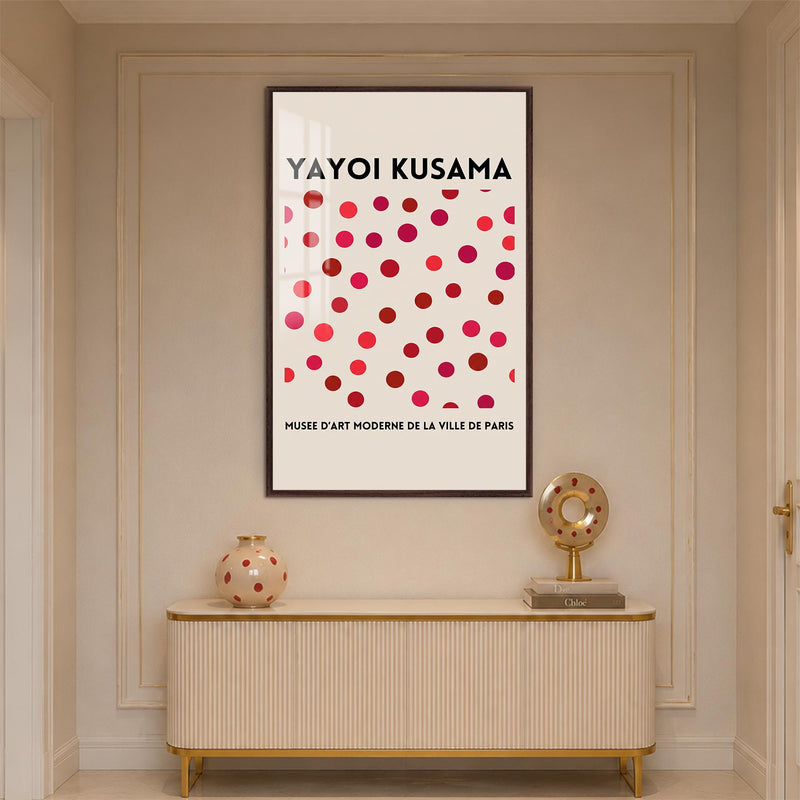Kusama Dot Symphony with walnut frame