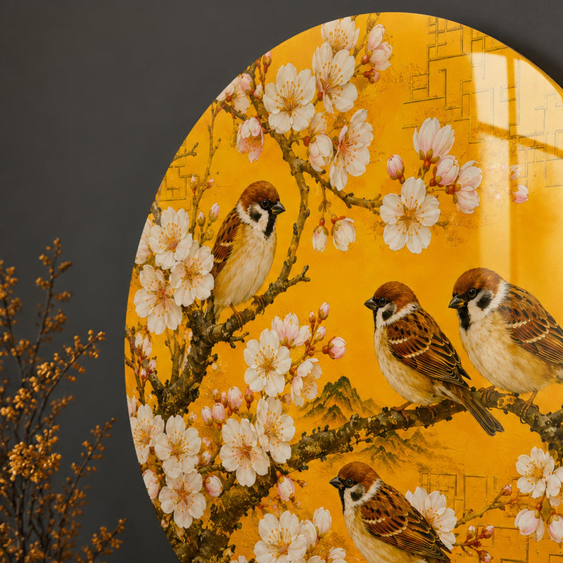 Golden Blossom Sparrows lifestyle view