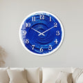 Blue Brushstroke Swirl with white frame