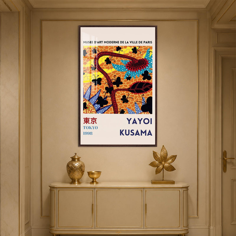 Tokyo Butterfly Garden with walnut frame