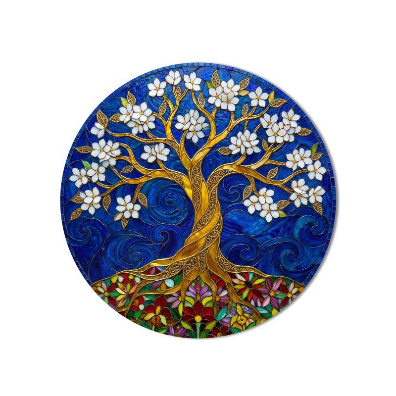 Blossoming Gold Tree On Royal Blue product shot on white background