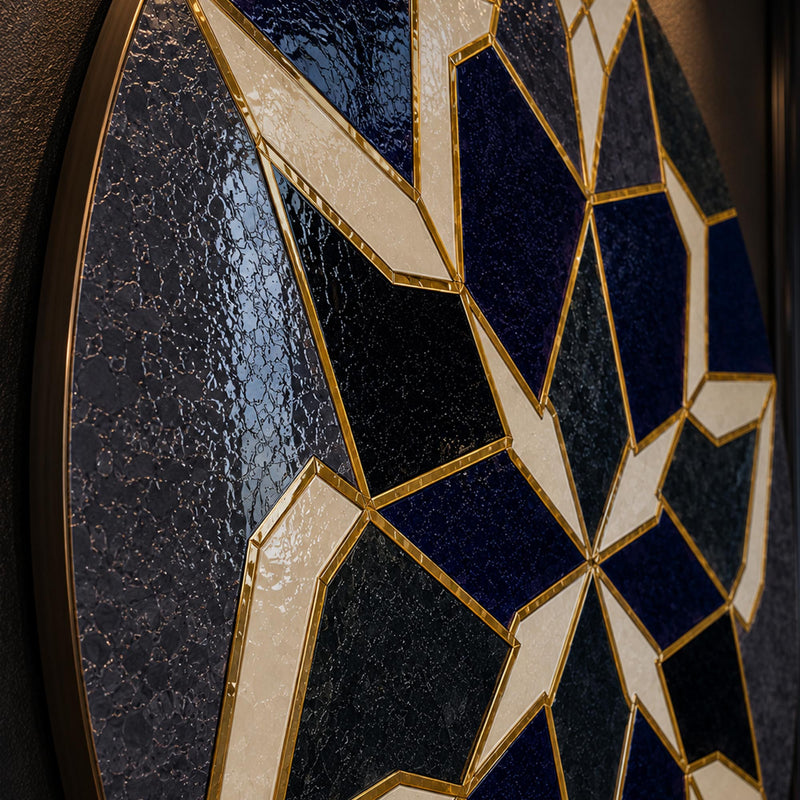 Navy Gold Star Tile Mosaic lifestyle view