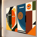Geometric Faces Panel close-up angled detail