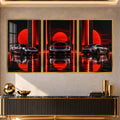 Crimson Supercar with gold frame