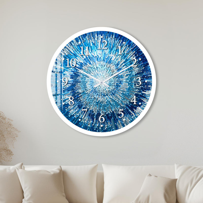 Blue Radiant Burst with white frame