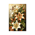 Lilies And Monarchs product shot on white background