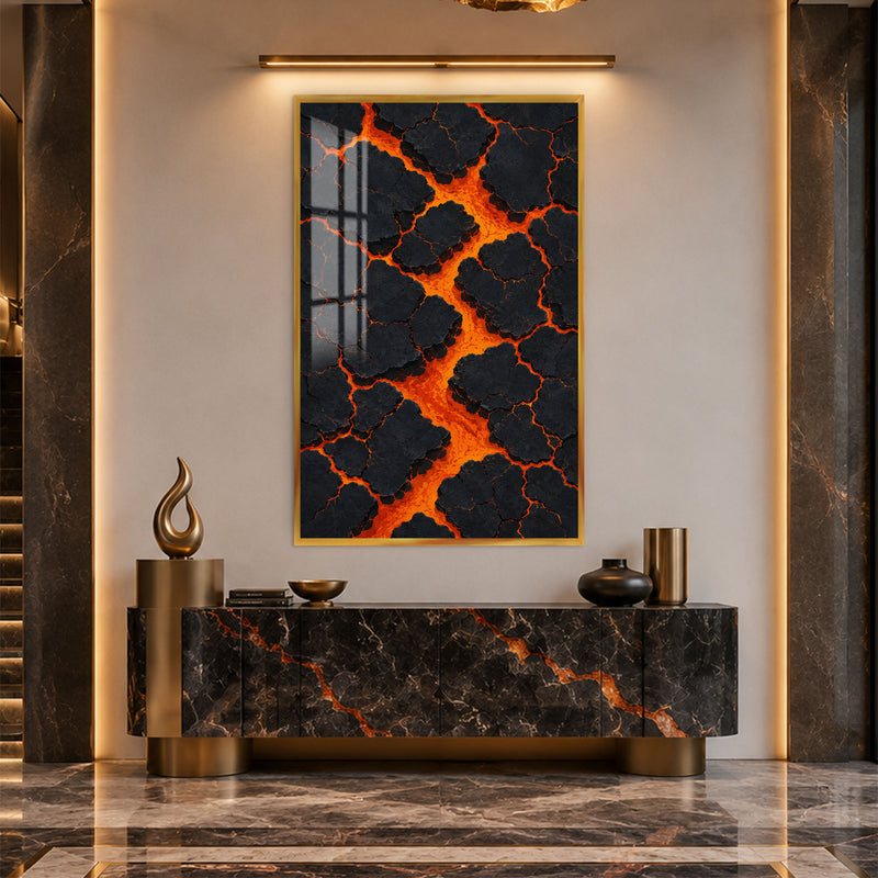 Molten Earth with gold frame