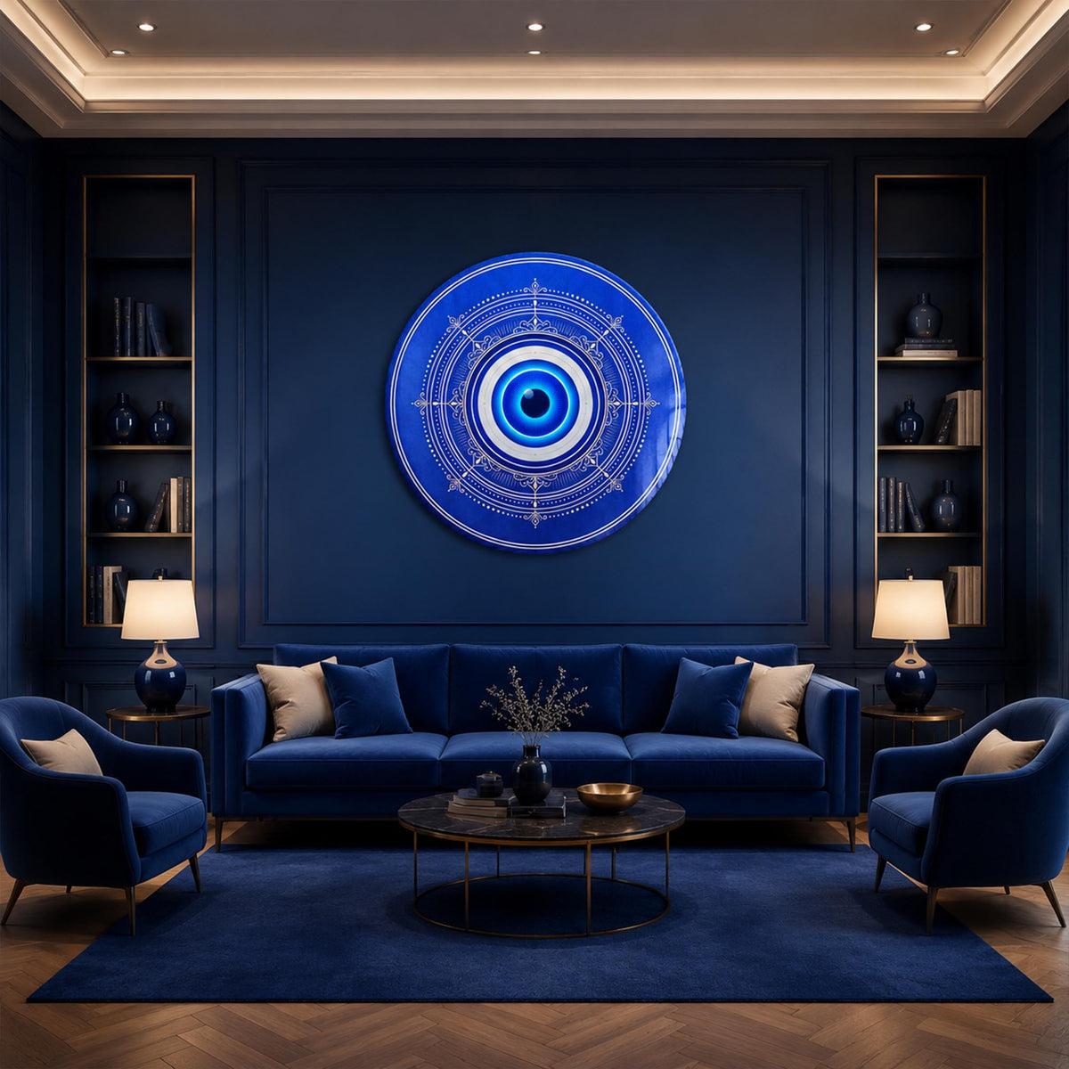 Midnight Evil Eye in a modern room