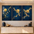 Golden Crane Moon with black frame