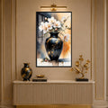 Blossoms in Black Vase with black frame