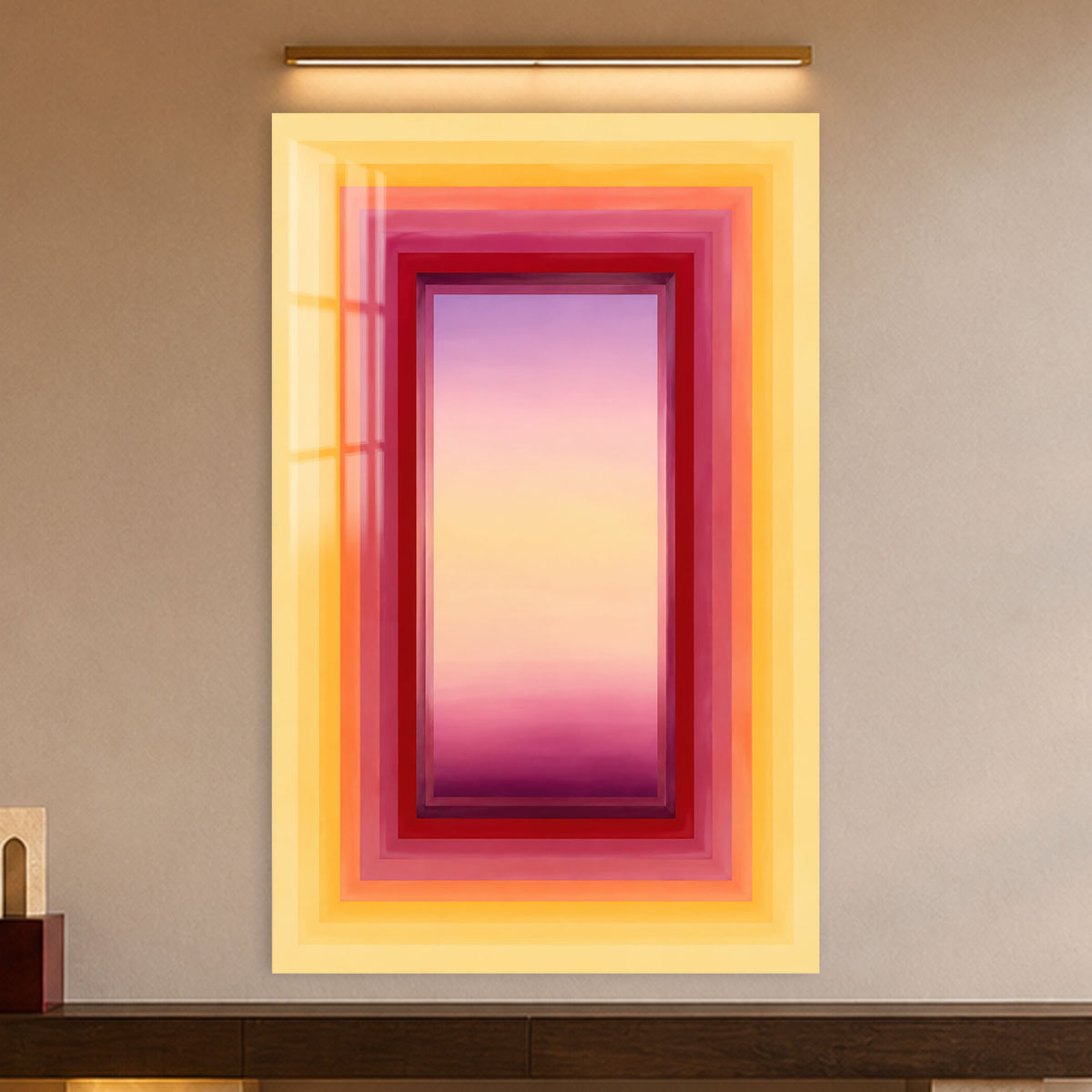 Sunset Portal in a modern room