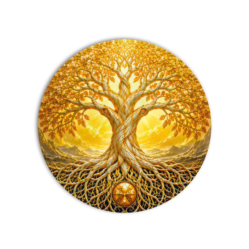 Golden Tree of Life product shot on white background