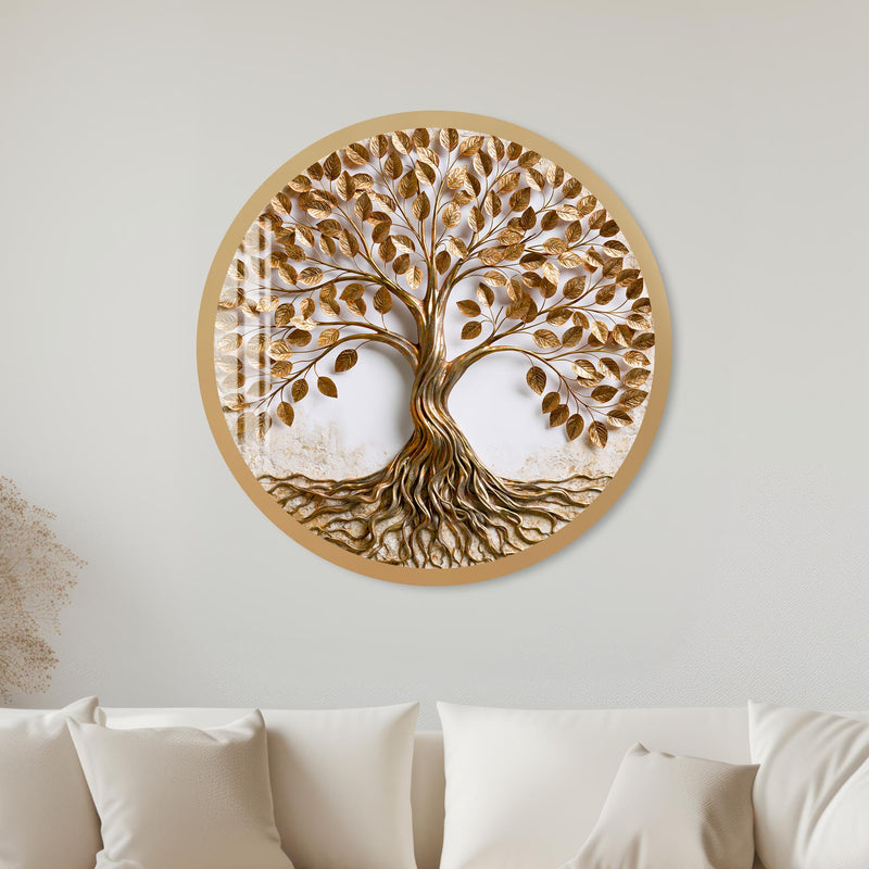 Golden Tree of Life with gold frame