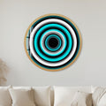 Aqua Orbit with gold frame