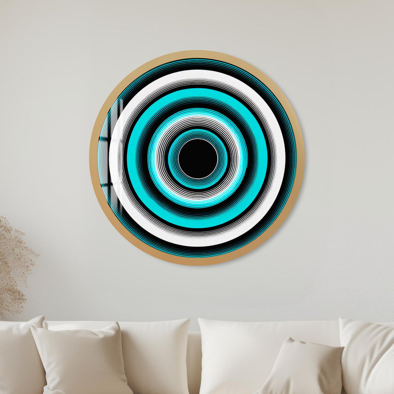Aqua Orbit with gold frame