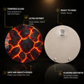Molten Lava Cracks — tempered glass, ultra HD print, ready to hang