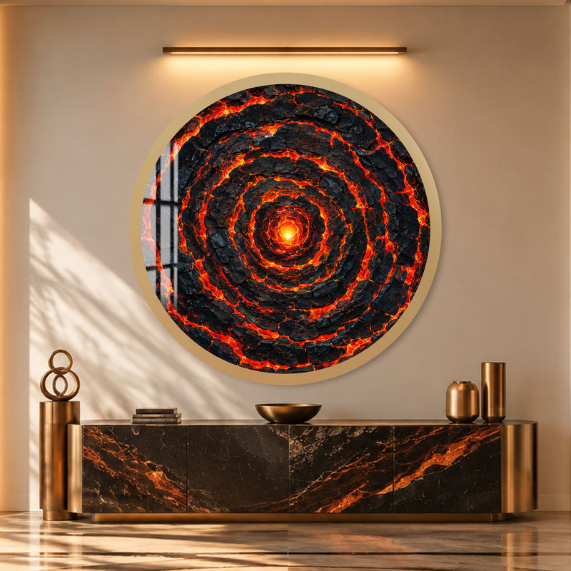 Molten Core Spiral with gold frame