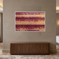 Crimson Mosaic Rhythm with white frame