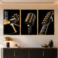 Golden Music with gold frame
