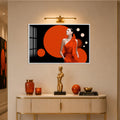 Crimson Circle Muse with white frame
