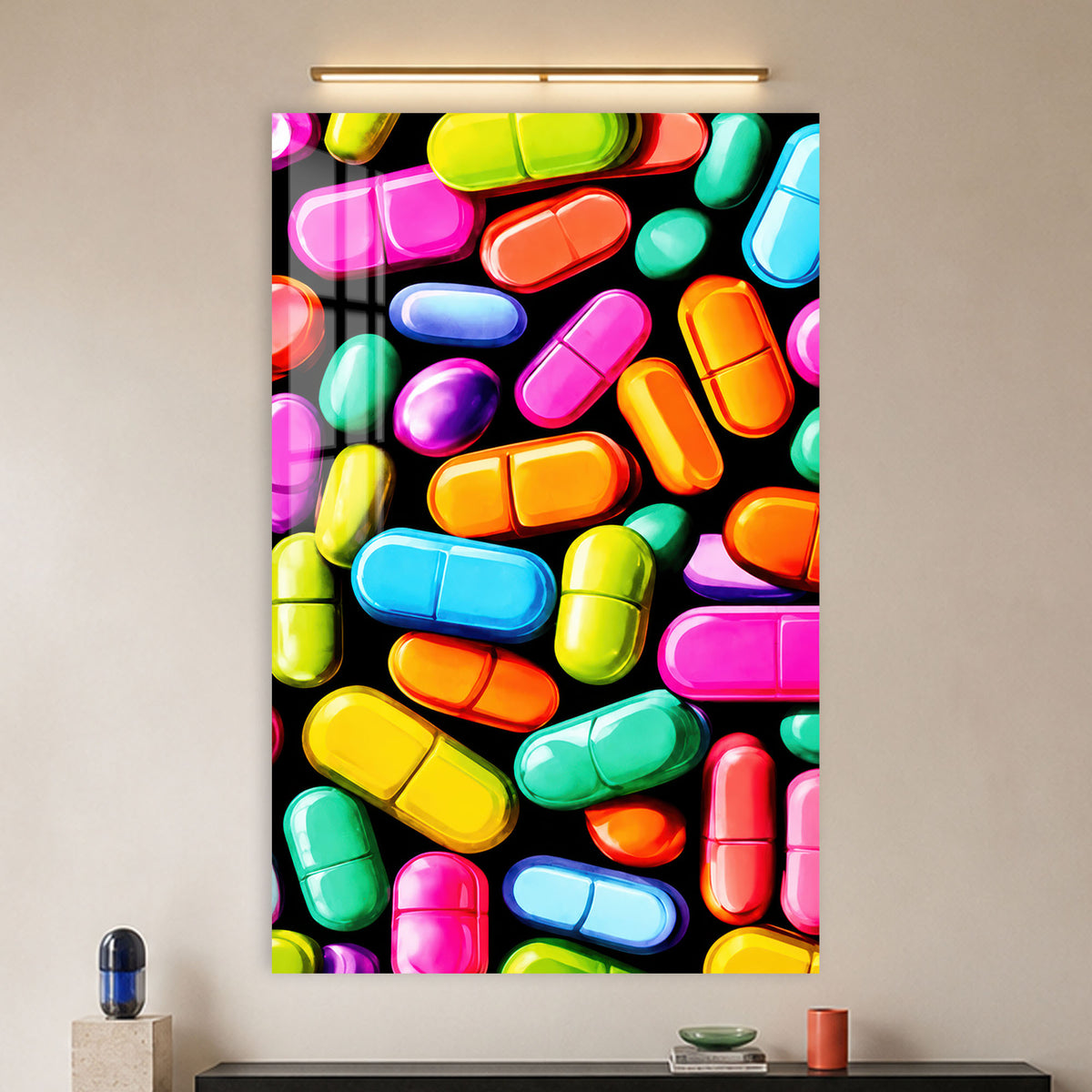 Chromatic Capsules in a modern room