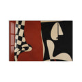 Crimson Cubist Faces product shot on white background