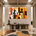 Sunlit Abstract Figures with white frame