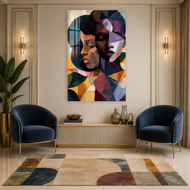 Geometric African Faces lifestyle view