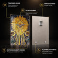 Radiant Holy Spirit — tempered glass, ultra HD print, ready to hang