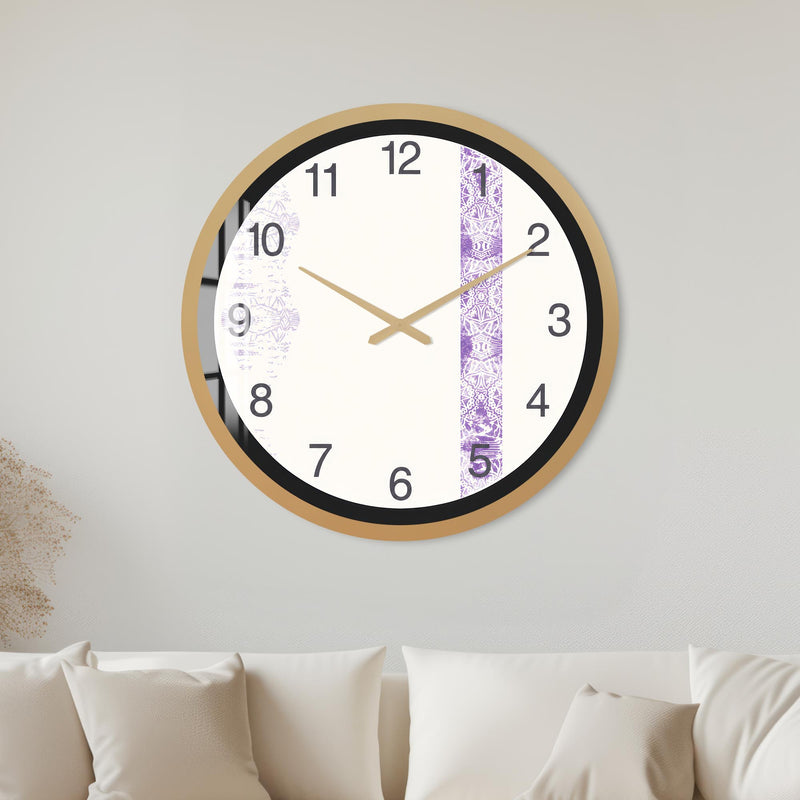 Purple Pattern Stripe with gold frame