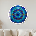 Blue Radial Evil Eye Dial with white frame