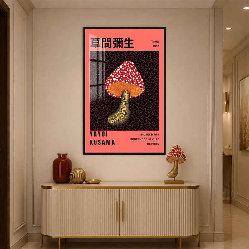 Polka Dot Mushroom with black frame