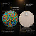 Jewel Mosaic Gold Tree — tempered glass, ultra HD print, ready to hang