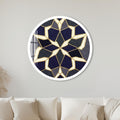 Navy Gold Star Tile Mosaic with white frame