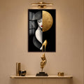 Golden Elegance with walnut frame